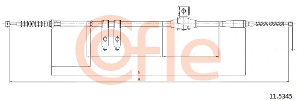 Cable Pull, parking brake (11.5345)