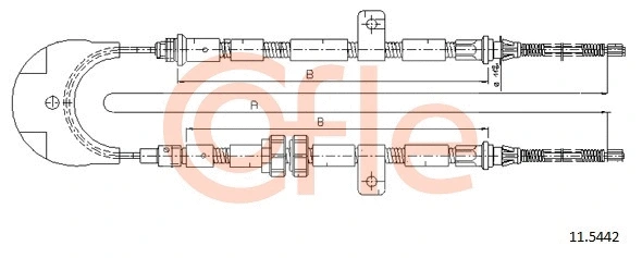 Cable Pull, parking brake (11.5442)
