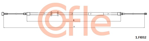 Cable Pull, parking brake (92.1.FI032)