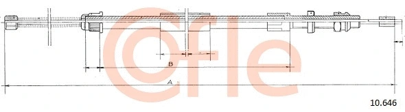 Cable Pull, parking brake (10.646)