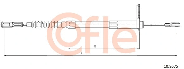 Cable Pull, parking brake (10.9575)