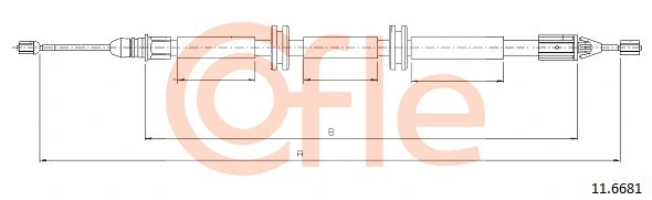 Cable Pull, parking brake (11.6681)