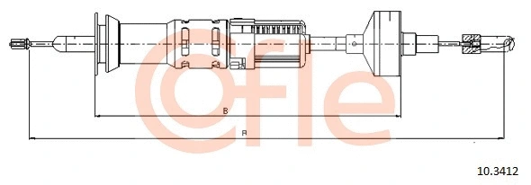 Cable Pull, clutch control (10.3412)