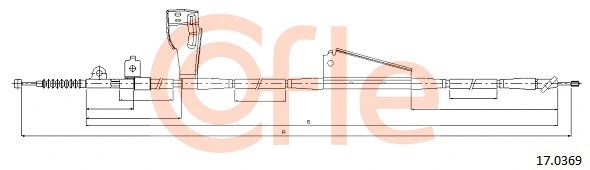 Cable Pull, parking brake (17.0369)