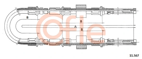 Cable Pull, parking brake (11.567)