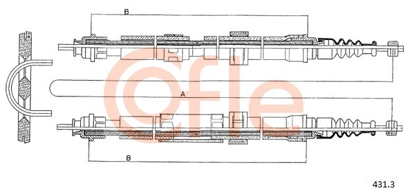 Cable Pull, parking brake (431.3)