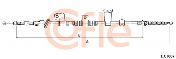 Cable Pull, parking brake (92.1.CT007)