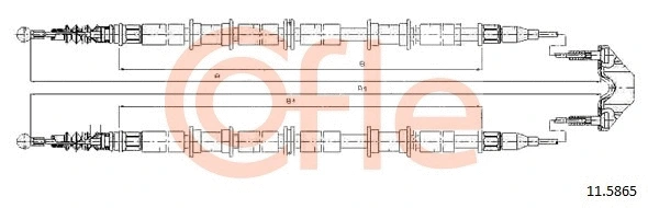 Cable Pull, parking brake (11.5865)