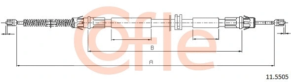 Cable Pull, parking brake (11.5505)
