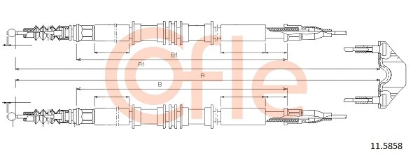 Cable Pull, parking brake (11.5858)