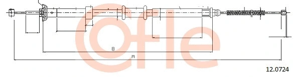 Cable Pull, parking brake (12.0724)
