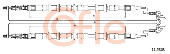 Cable Pull, parking brake (11.5863)