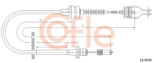 Cable Pull, clutch control (18.0056)