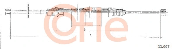 Cable Pull, parking brake (11.667)