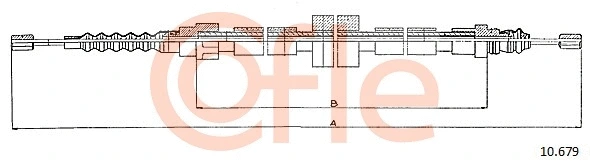 Cable Pull, parking brake (10.679)