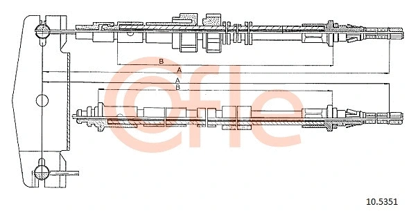 Cable Pull, parking brake (10.5351)