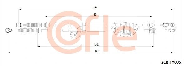 Cable Pull, manual transmission (92.2CB.TY005)