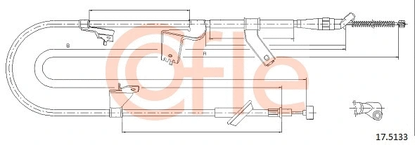Cable Pull, parking brake (17.5133)