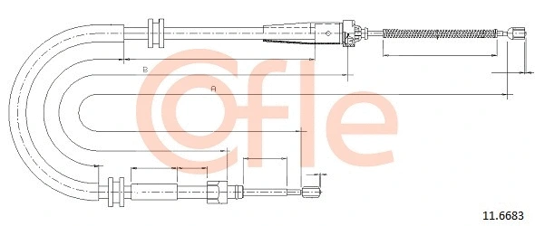 Cable Pull, parking brake (11.6683)