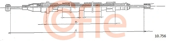 Cable Pull, parking brake (10.756)