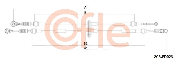 Cable Pull, manual transmission (92.2CB.FD023)