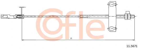 Cable Pull, parking brake (11.5671)