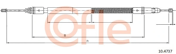Cable Pull, parking brake (10.4737)