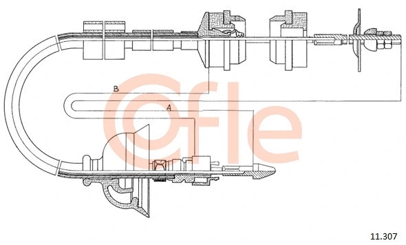 Cable Pull, clutch control (11.307)