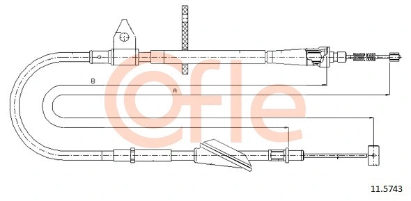 Cable Pull, parking brake (11.5743)
