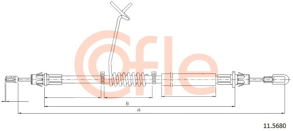 Cable Pull, parking brake (11.5680)