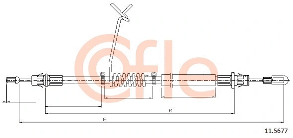 Cable Pull, parking brake (11.5677)