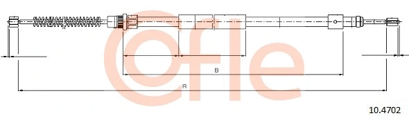 Cable Pull, parking brake (10.4702)
