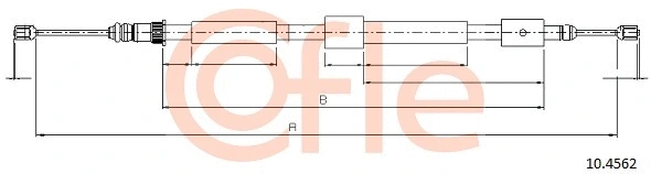 Cable Pull, parking brake (10.4562)