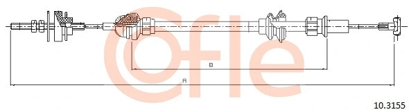Cable Pull, clutch control (10.3155)