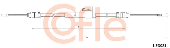 Cable Pull, parking brake (1.FD021)