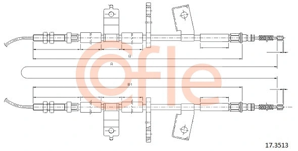 Cable Pull, parking brake (17.3513)