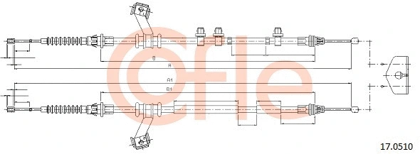 Cable Pull, parking brake (17.0510)