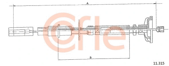 Cable Pull, clutch control (11.315)
