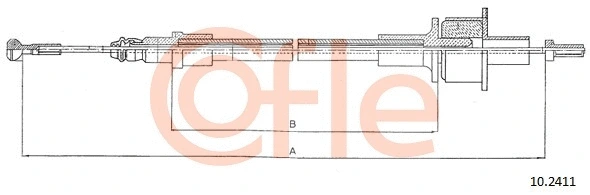 Cable Pull, clutch control (10.2411)