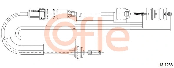 Cable Pull, clutch control (15.1233)