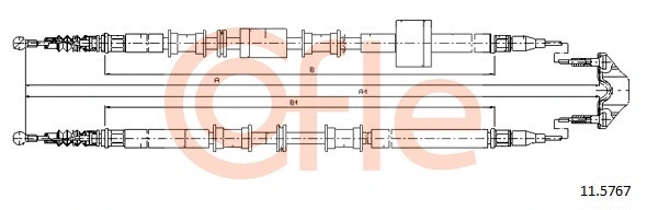 Cable Pull, parking brake (11.5767)