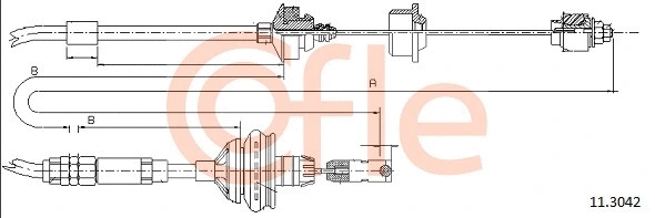 Cable Pull, clutch control (11.3042)