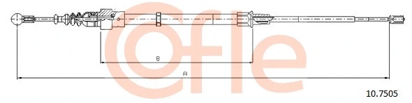 Cable Pull, parking brake (10.7505)