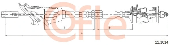 Cable Pull, clutch control (11.3014)