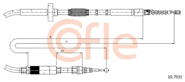 Cable Pull, parking brake (10.7531)