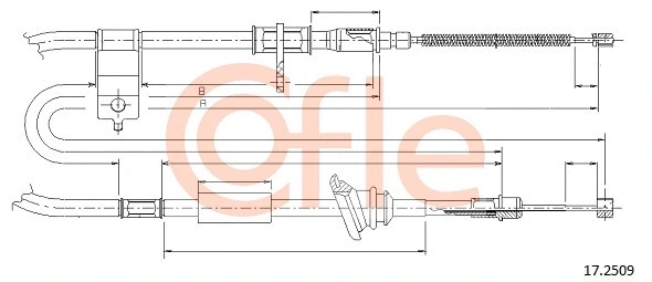 Cable Pull, parking brake (17.2509)