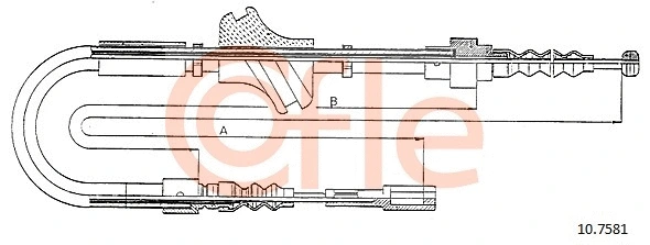 Cable Pull, parking brake (10.7581)