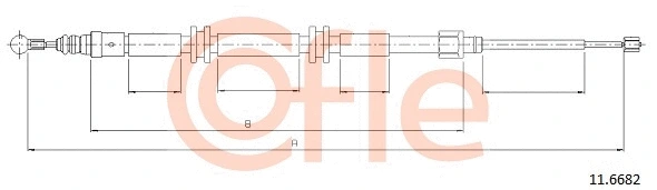 Cable Pull, parking brake (11.6682)