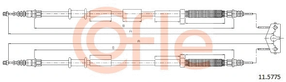 Cable Pull, parking brake (11.5775)