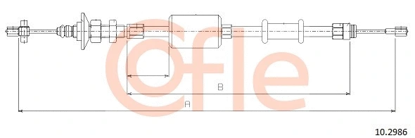 Cable Pull, clutch control (10.2986)